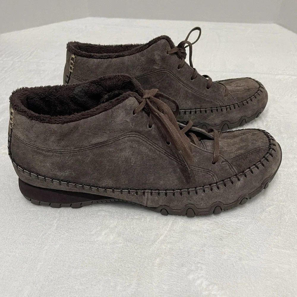Skechers Bikers Totem Pole Chukka Boots Chocolate Brown 49013 Women's Size 10‎